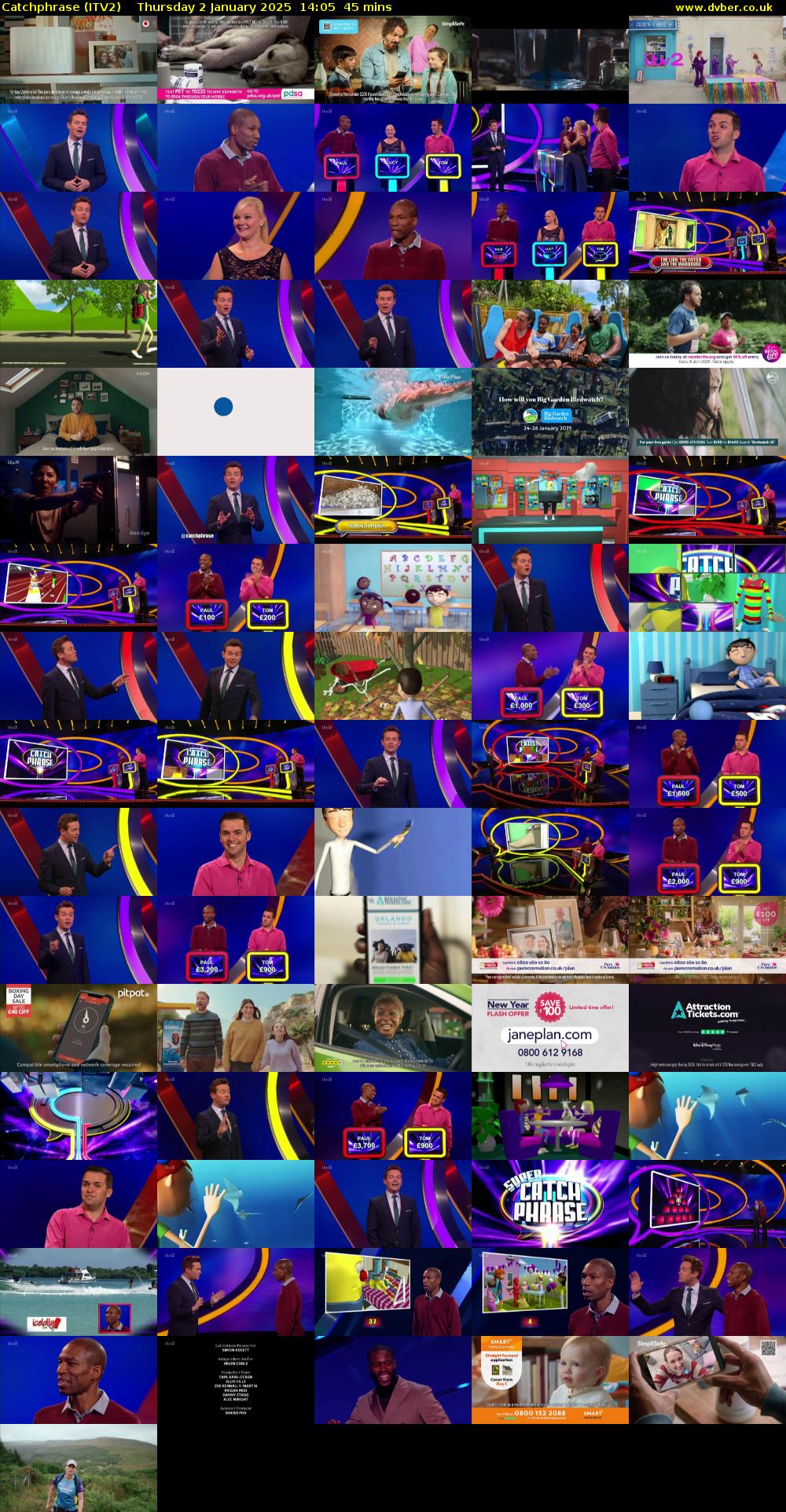 Catchphrase (ITV2) Thursday 2 January 2025 14:05 - 14:50