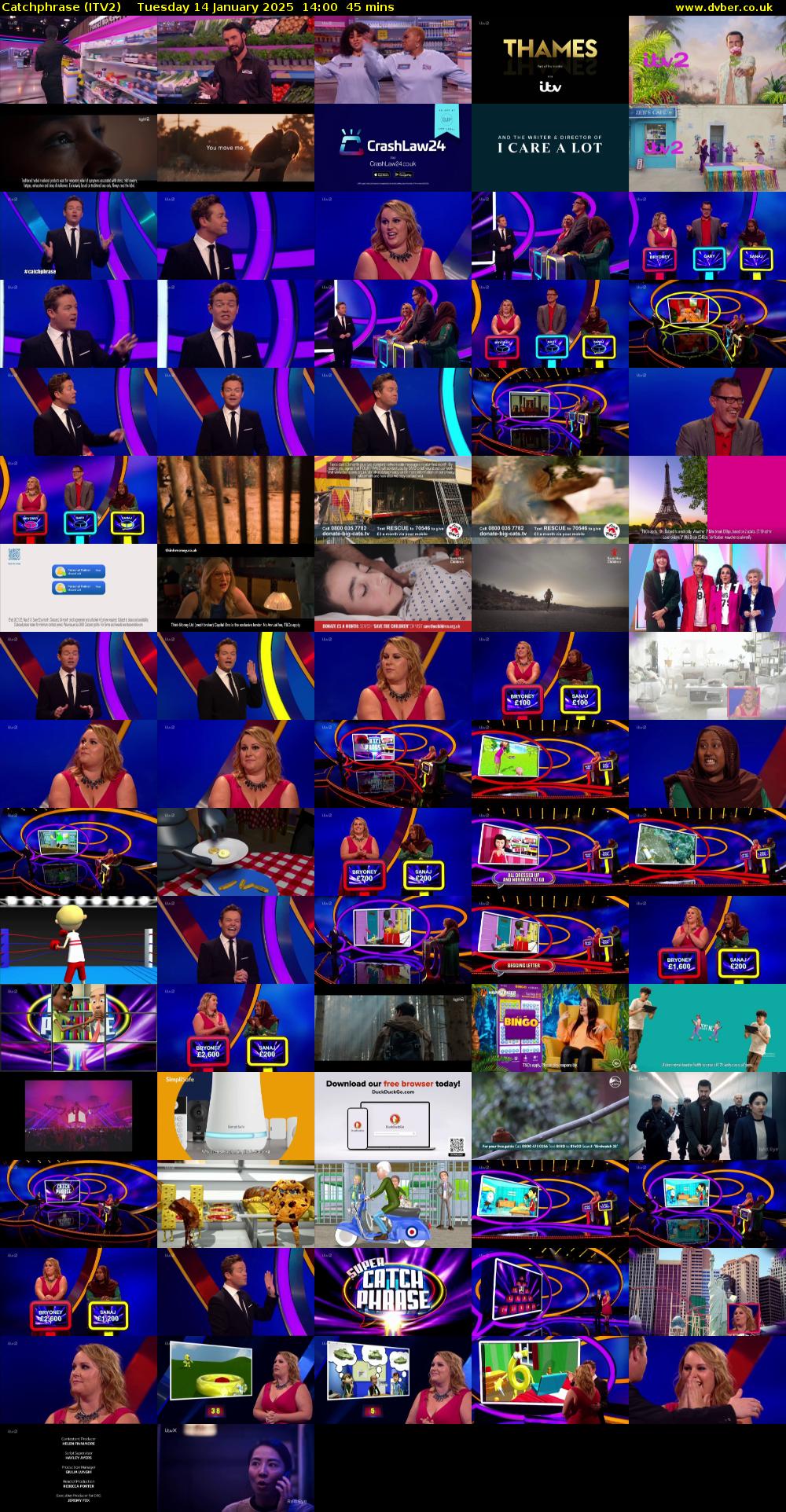 Catchphrase (ITV2) Tuesday 14 January 2025 14:00 - 14:45