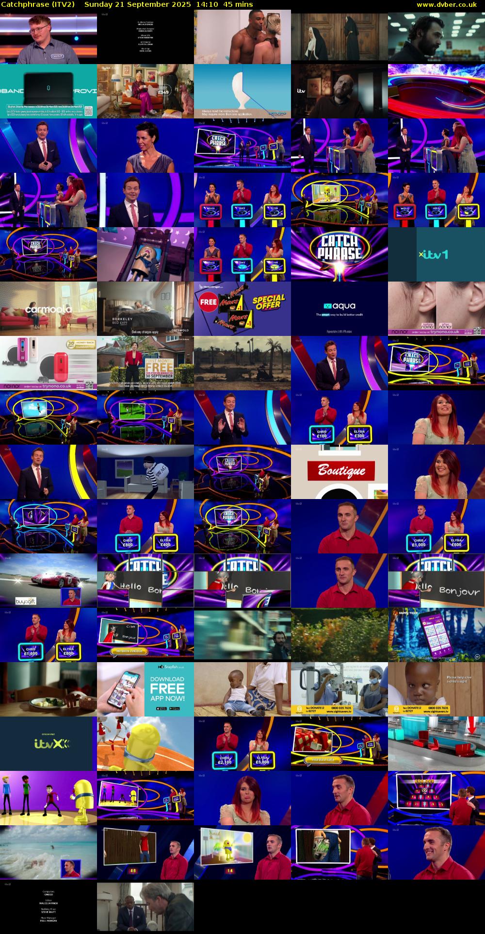 Catchphrase (ITV2) Sunday 21 September 2025 14:10 - 14:55