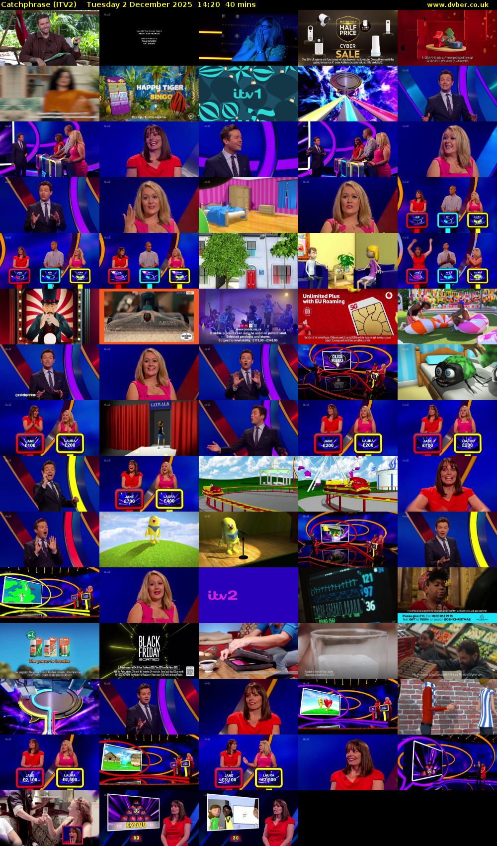 Catchphrase (ITV2) Tuesday 2 December 2025 14:20 - 15:00