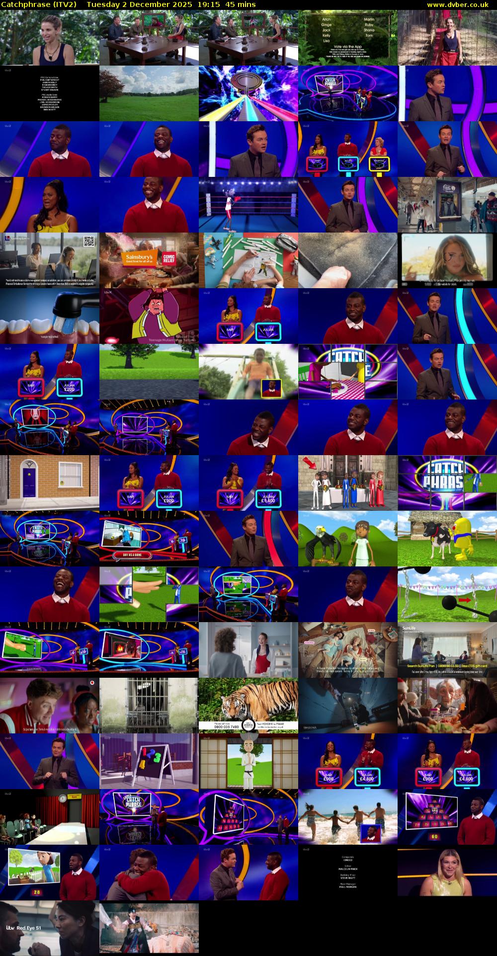 Catchphrase (ITV2) Tuesday 2 December 2025 19:15 - 20:00