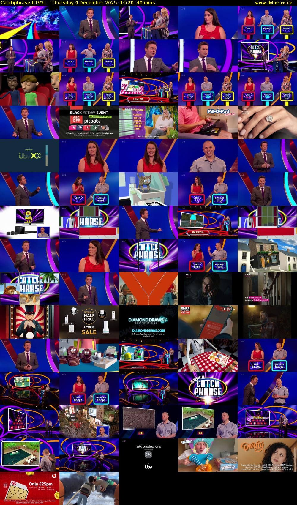 Catchphrase (ITV2) Thursday 4 December 2025 14:20 - 15:00