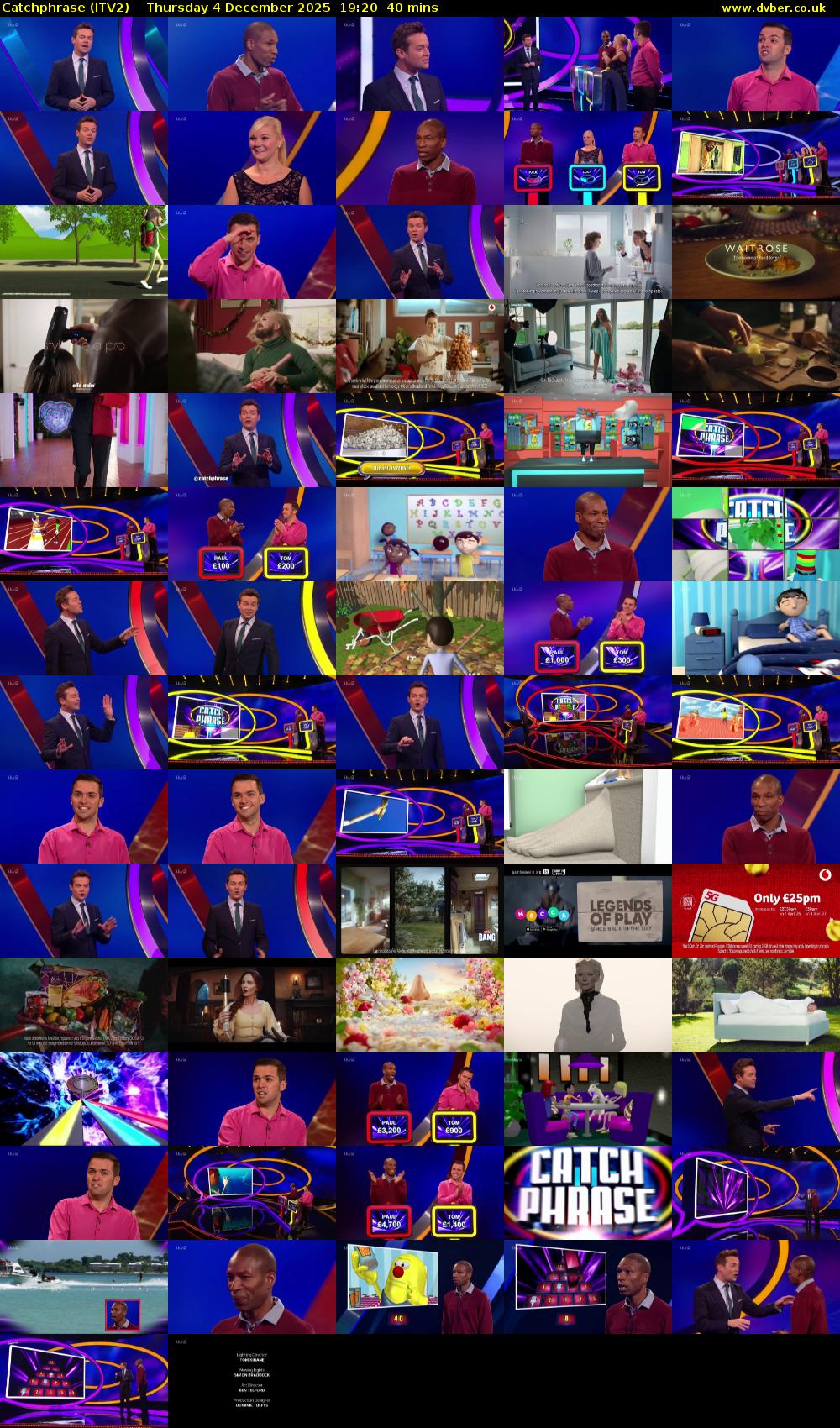 Catchphrase (ITV2) Thursday 4 December 2025 19:20 - 20:00