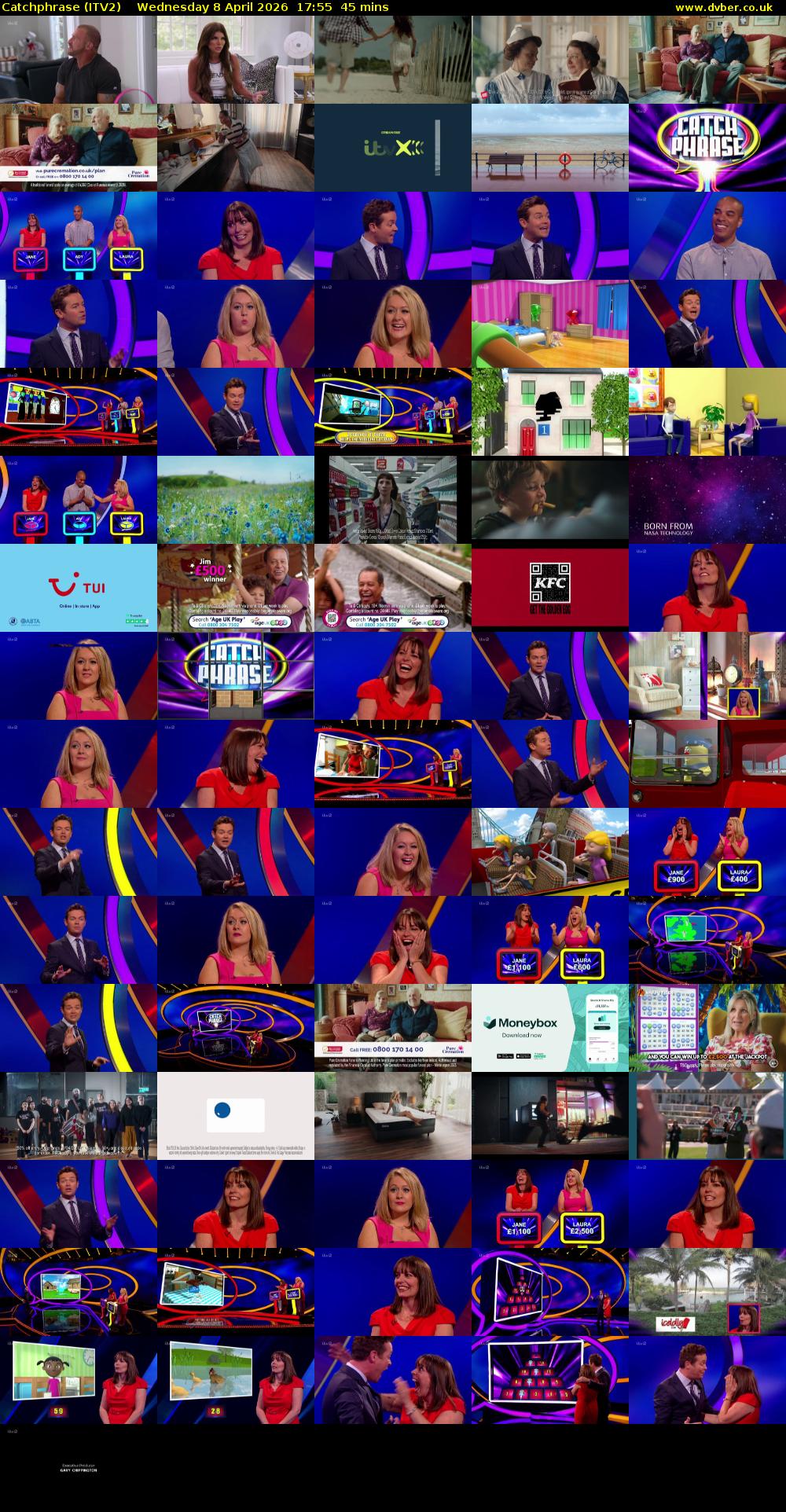 Catchphrase (ITV2) Wednesday 8 April 2026 17:55 - 18:40