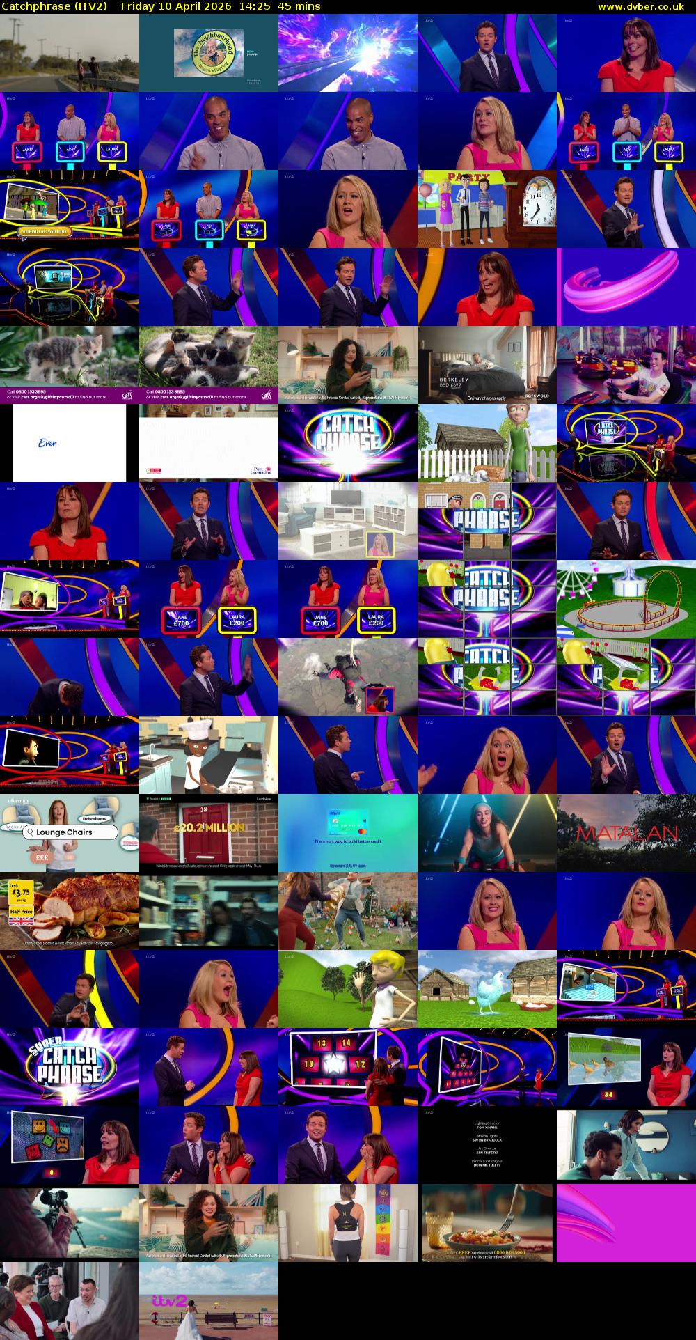 Catchphrase (ITV2) Friday 10 April 2026 14:25 - 15:10