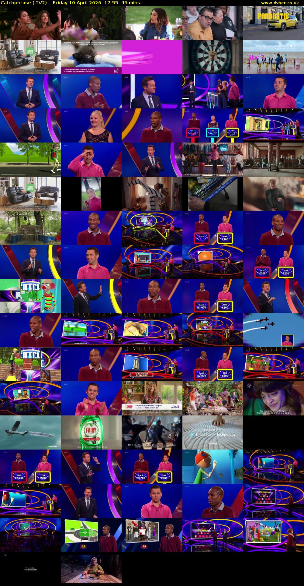 Catchphrase (ITV2) Friday 10 April 2026 17:55 - 18:40