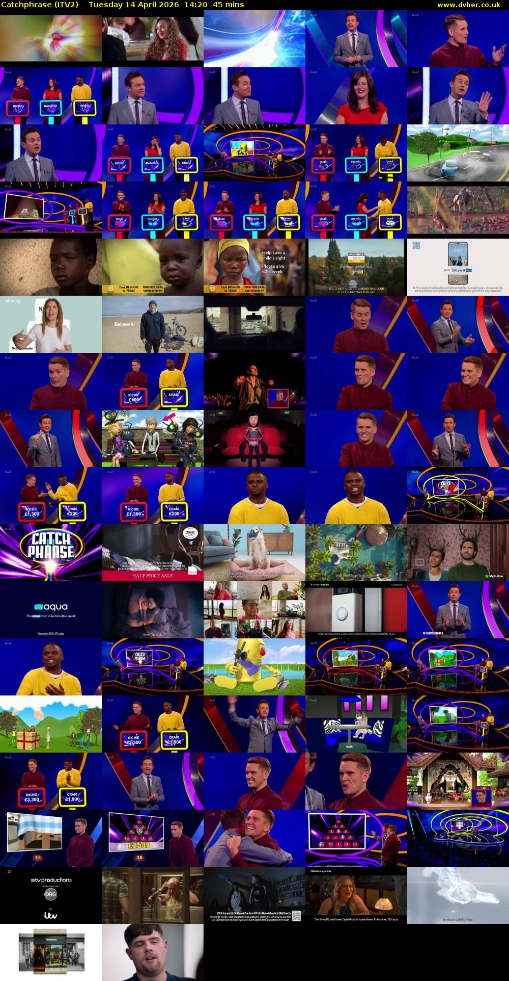 Catchphrase (ITV2) Tuesday 14 April 2026 14:20 - 15:05