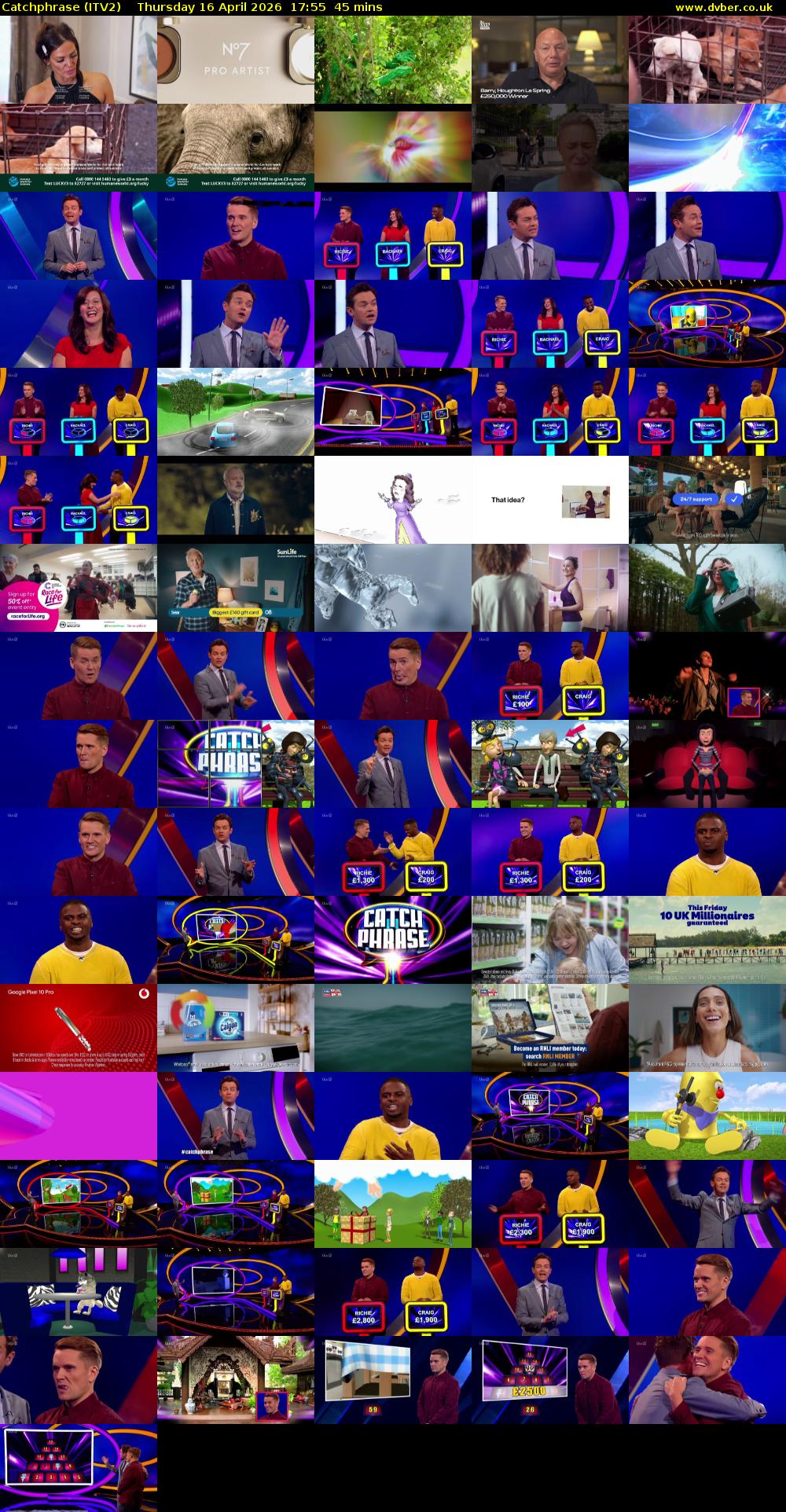 Catchphrase (ITV2) Thursday 16 April 2026 17:55 - 18:40