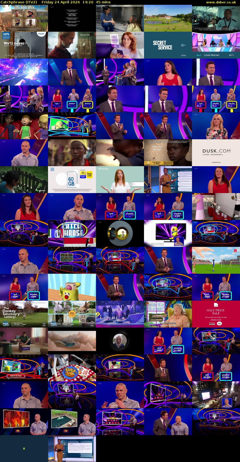 Catchphrase (ITV2) Friday 24 April 2026 14:20 - 15:05