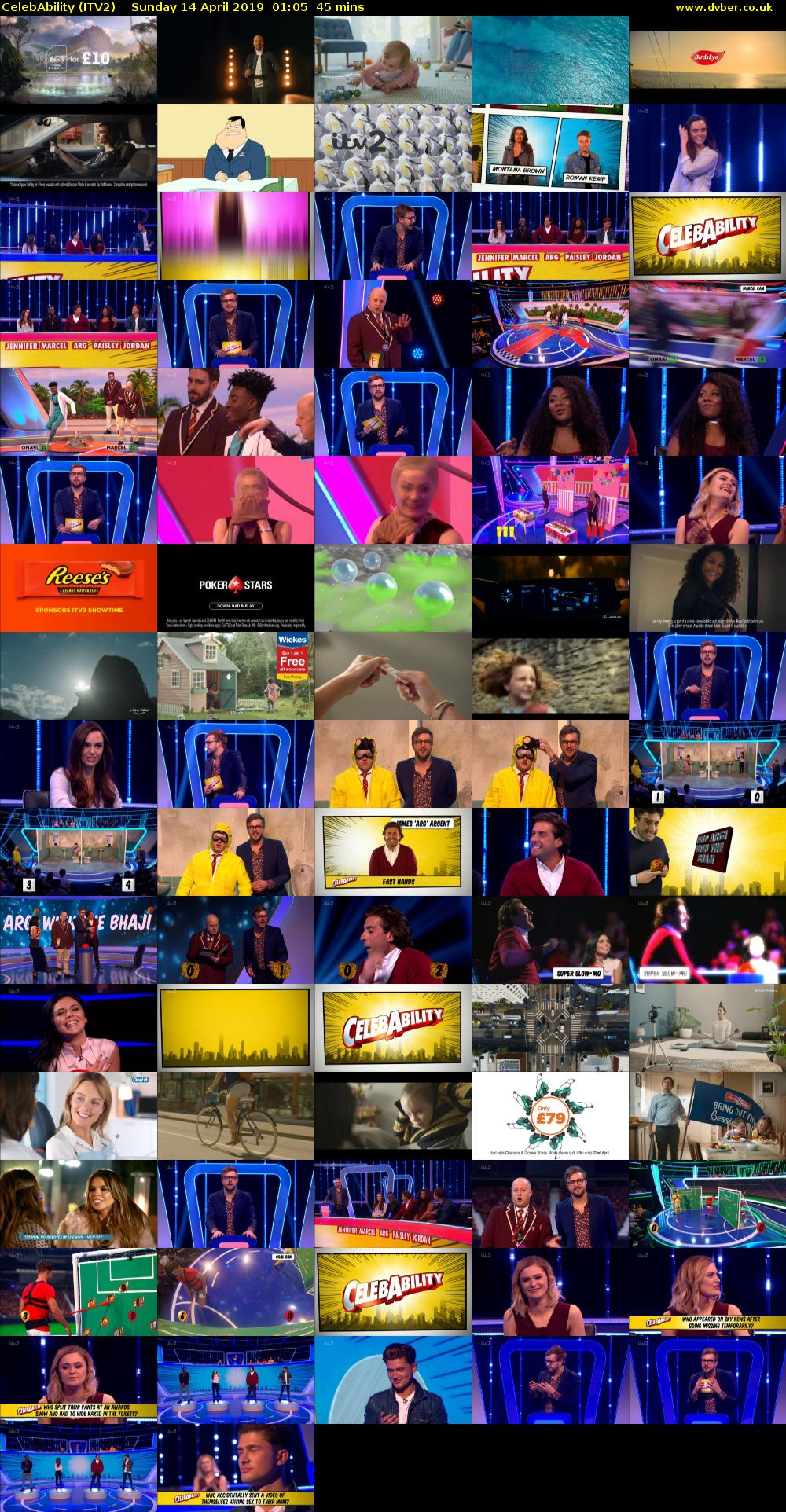 CelebAbility (ITV2) Sunday 14 April 2019 01:05 - 01:50