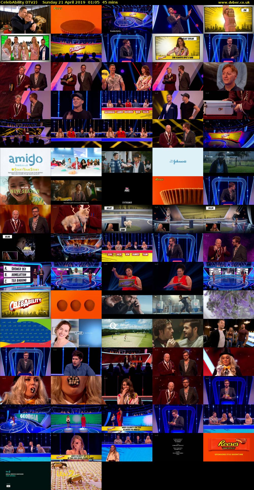 CelebAbility (ITV2) Sunday 21 April 2019 01:05 - 01:50