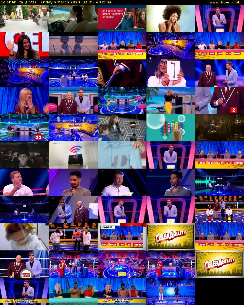 CelebAbility (ITV2) Friday 6 March 2020 02:25 - 03:05