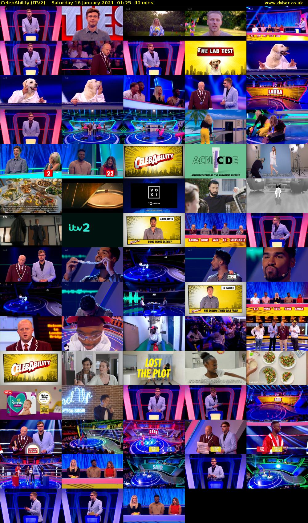 CelebAbility (ITV2) Saturday 16 January 2021 01:25 - 02:05