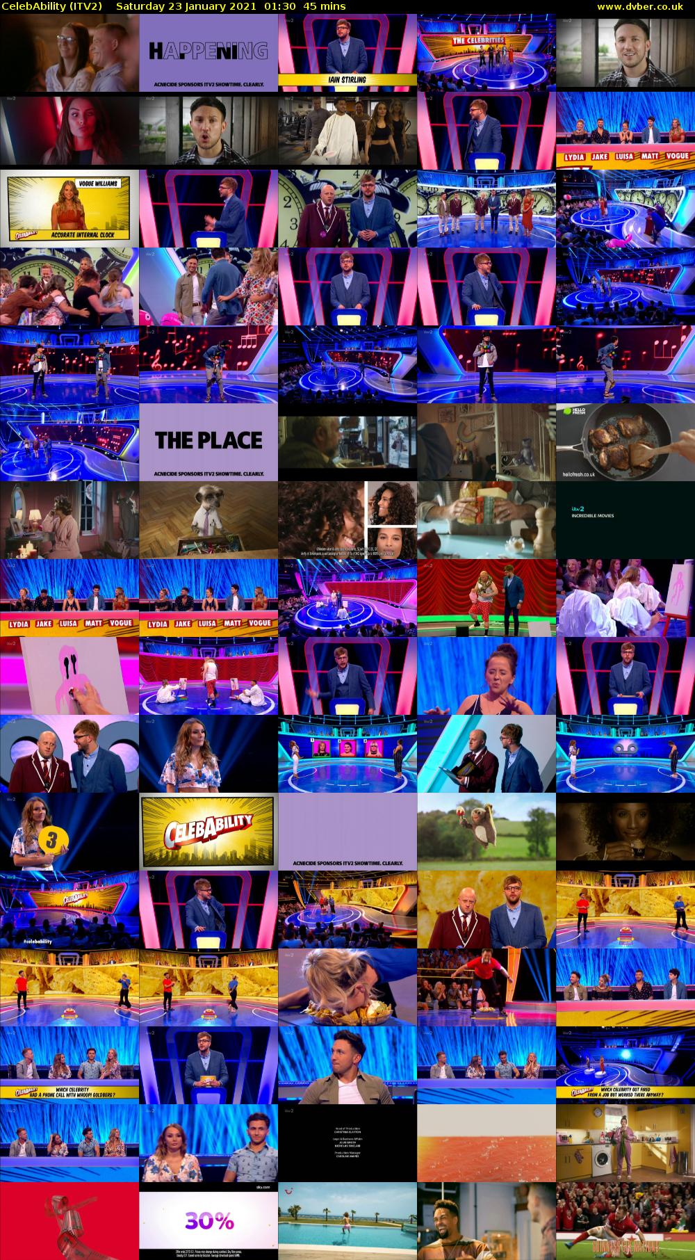 CelebAbility (ITV2) Saturday 23 January 2021 01:30 - 02:15