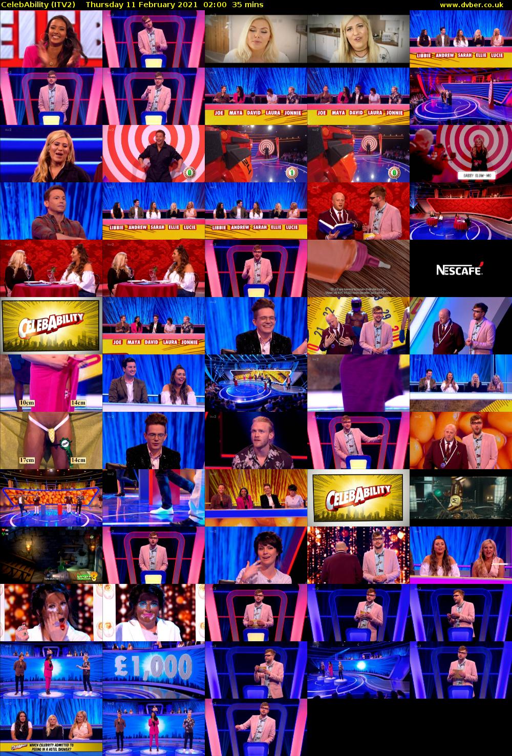 CelebAbility (ITV2) Thursday 11 February 2021 02:00 - 02:35