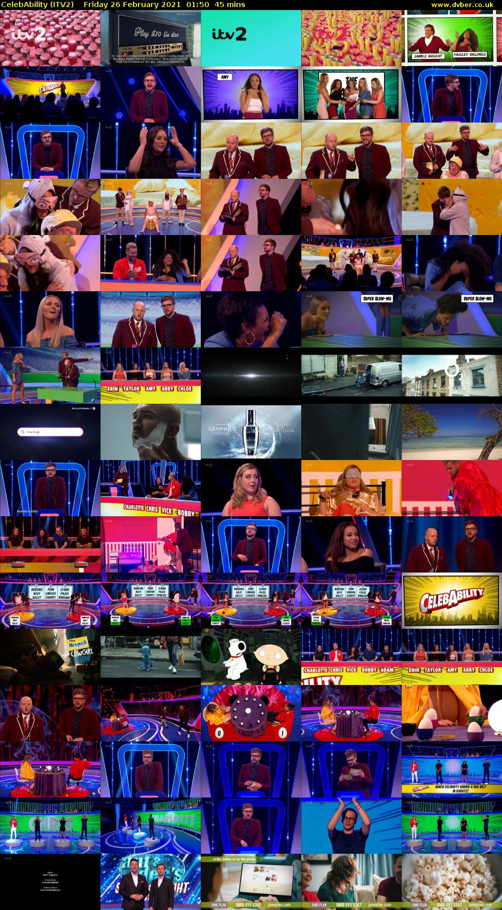 CelebAbility (ITV2) Friday 26 February 2021 01:50 - 02:35