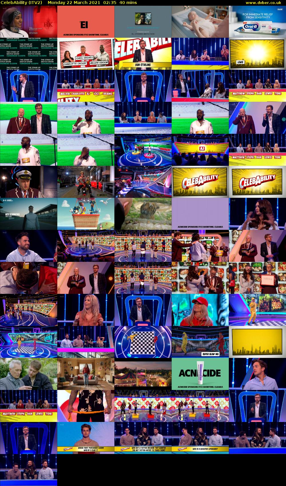 CelebAbility (ITV2) Monday 22 March 2021 02:35 - 03:15