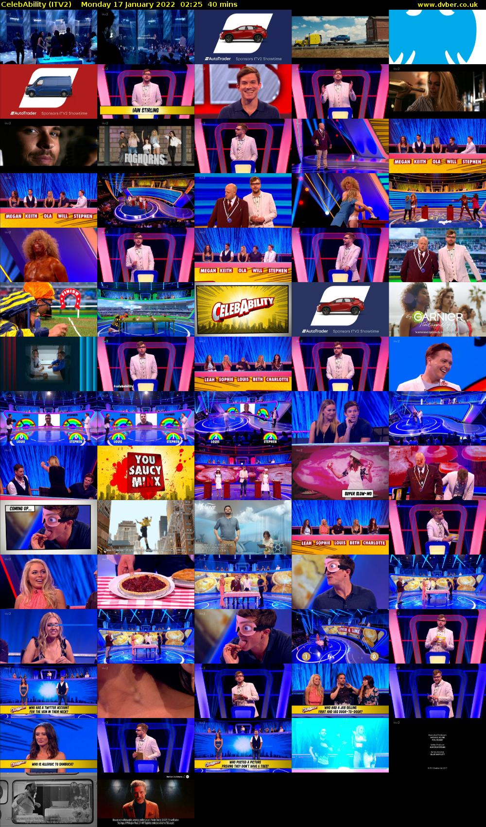 CelebAbility (ITV2) Monday 17 January 2022 02:25 - 03:05