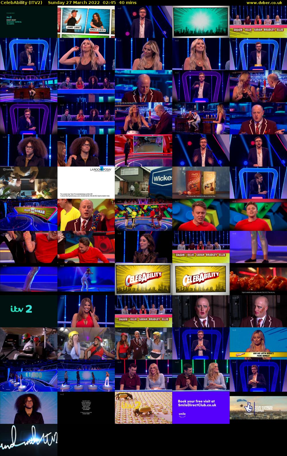 CelebAbility (ITV2) Sunday 27 March 2022 02:45 - 03:25