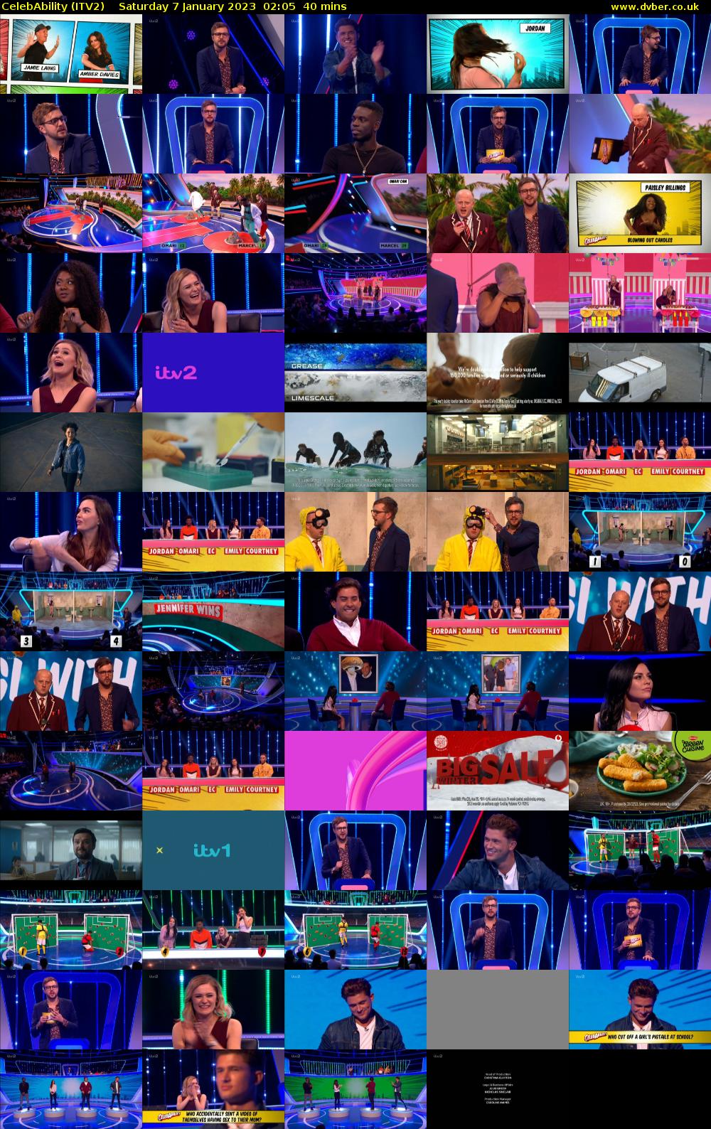 CelebAbility (ITV2) Saturday 7 January 2023 02:05 - 02:45