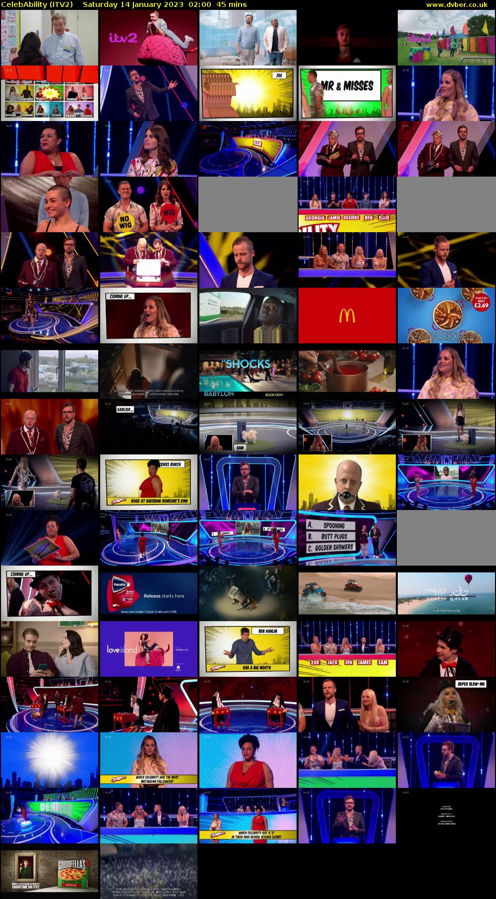 CelebAbility (ITV2) Saturday 14 January 2023 02:00 - 02:45