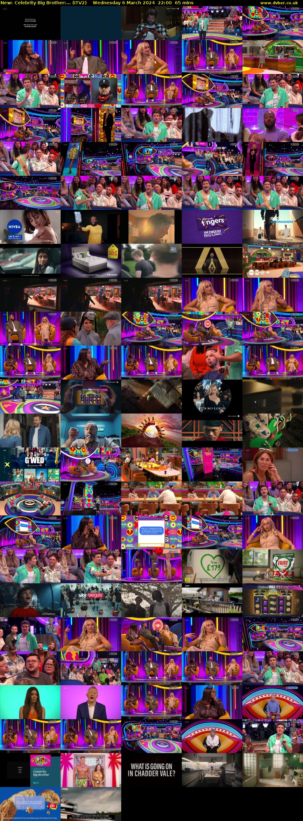 Celebrity Big Brother:... (ITV2) Wednesday 6 March 2024 22:00 - 23:05