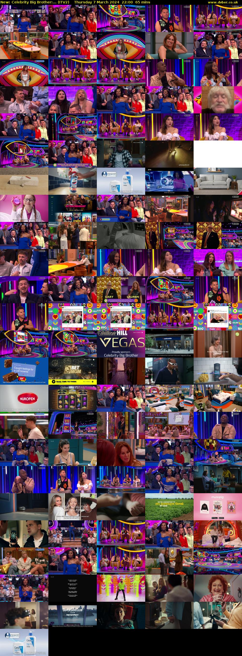 Celebrity Big Brother:... (ITV2) Thursday 7 March 2024 22:00 - 23:05