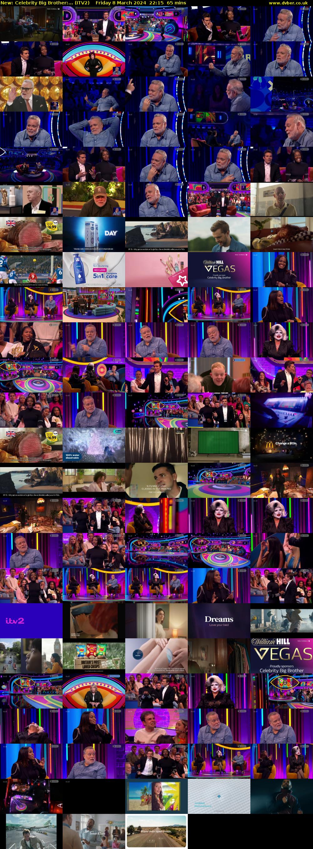 Celebrity Big Brother:... (ITV2) Friday 8 March 2024 22:15 - 23:20