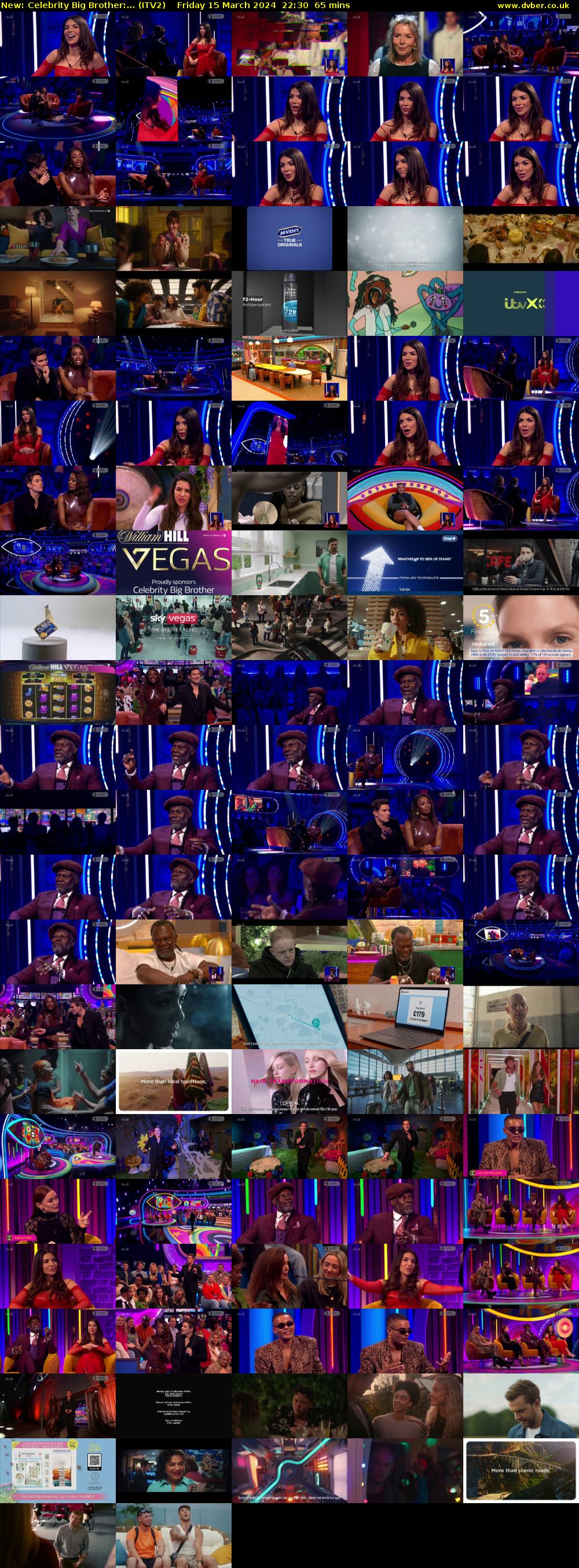 Celebrity Big Brother:... (ITV2) Friday 15 March 2024 22:30 - 23:35