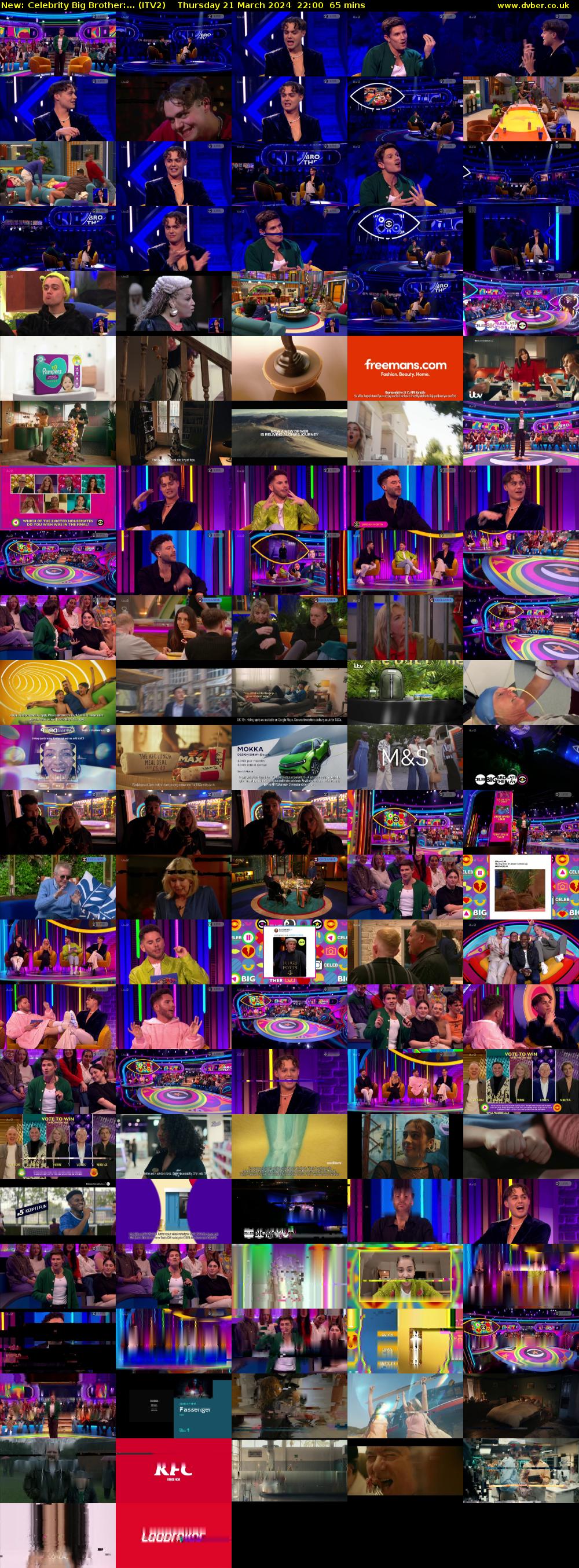 Celebrity Big Brother:... (ITV2) Thursday 21 March 2024 22:00 - 23:05