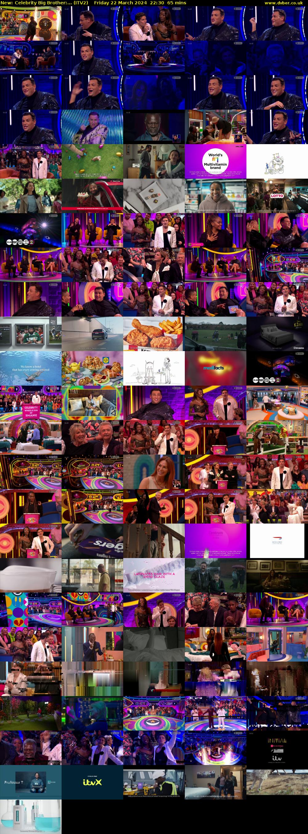 Celebrity Big Brother:... (ITV2) Friday 22 March 2024 22:30 - 23:35