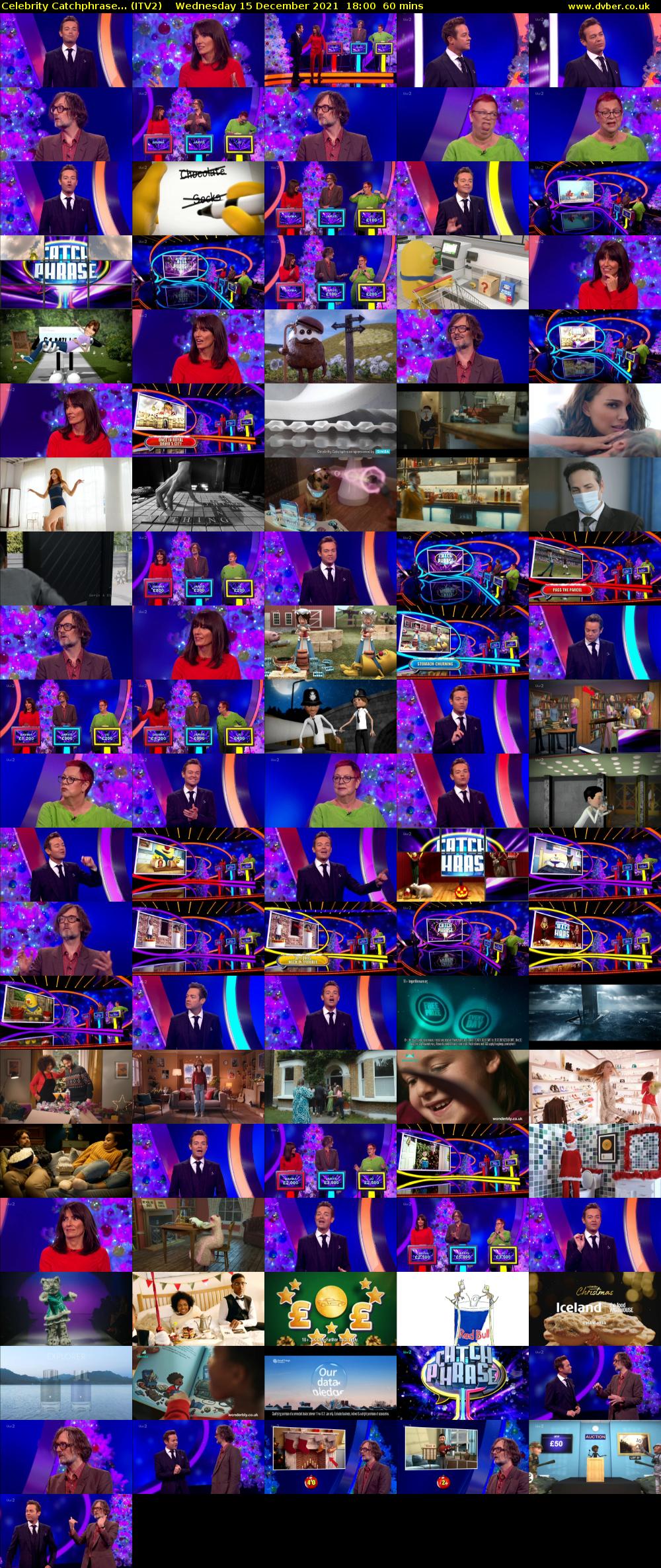 Celebrity Catchphrase... (ITV2) Wednesday 15 December 2021 18:00 - 19:00