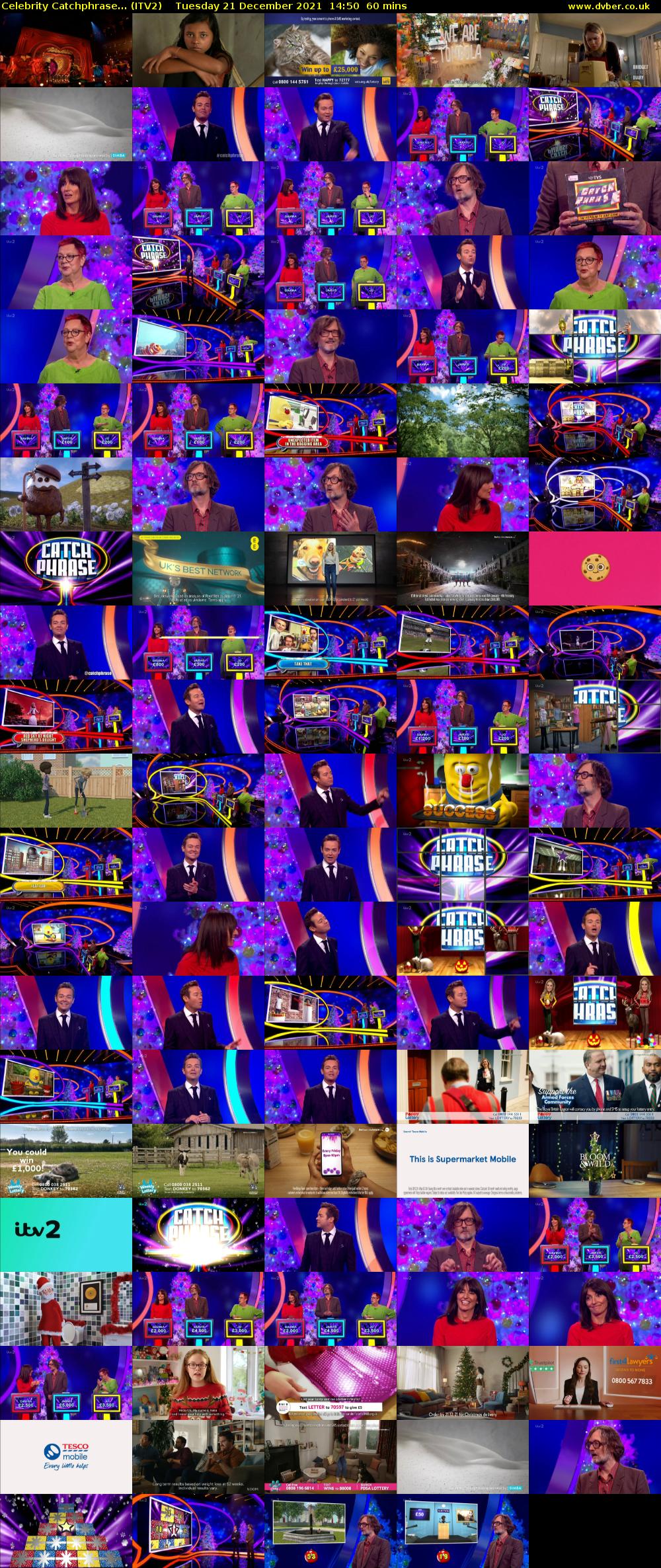Celebrity Catchphrase... (ITV2) Tuesday 21 December 2021 14:50 - 15:50