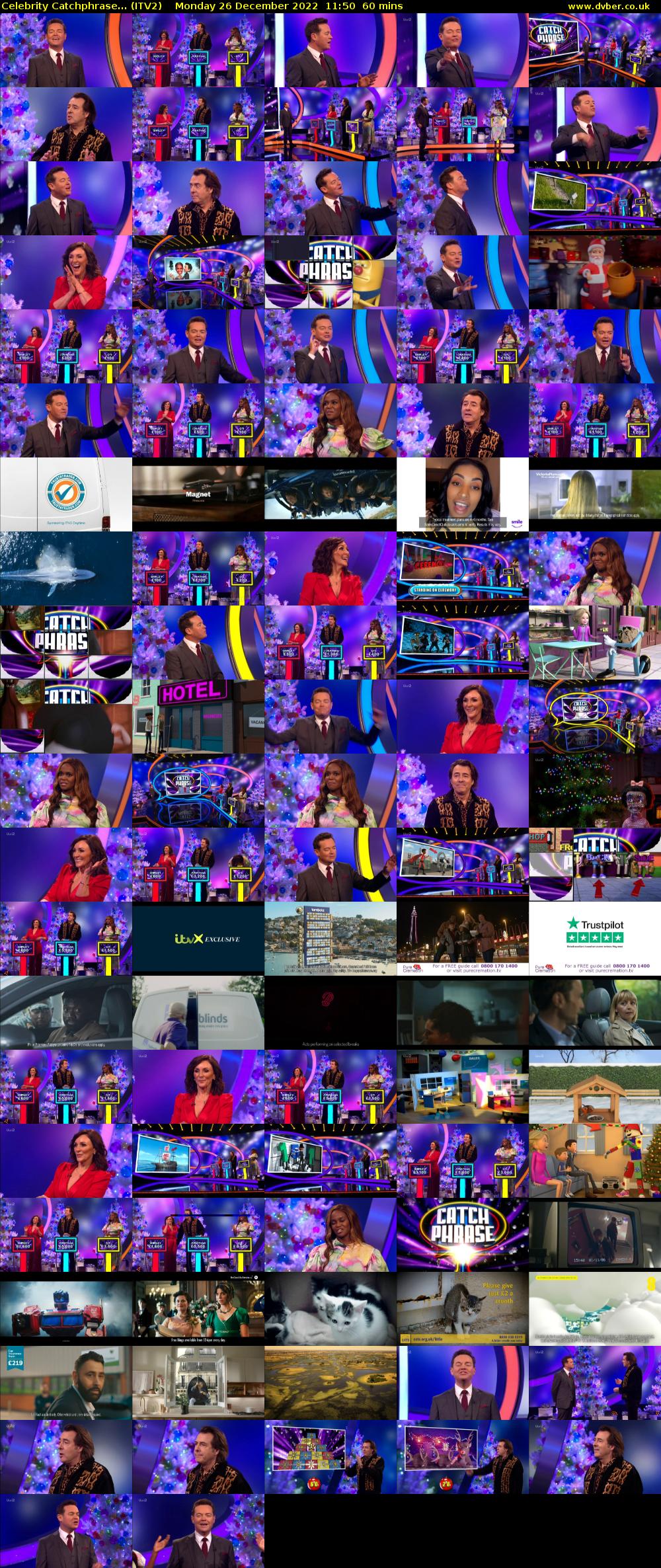 Celebrity Catchphrase... (ITV2) Monday 26 December 2022 11:50 - 12:50