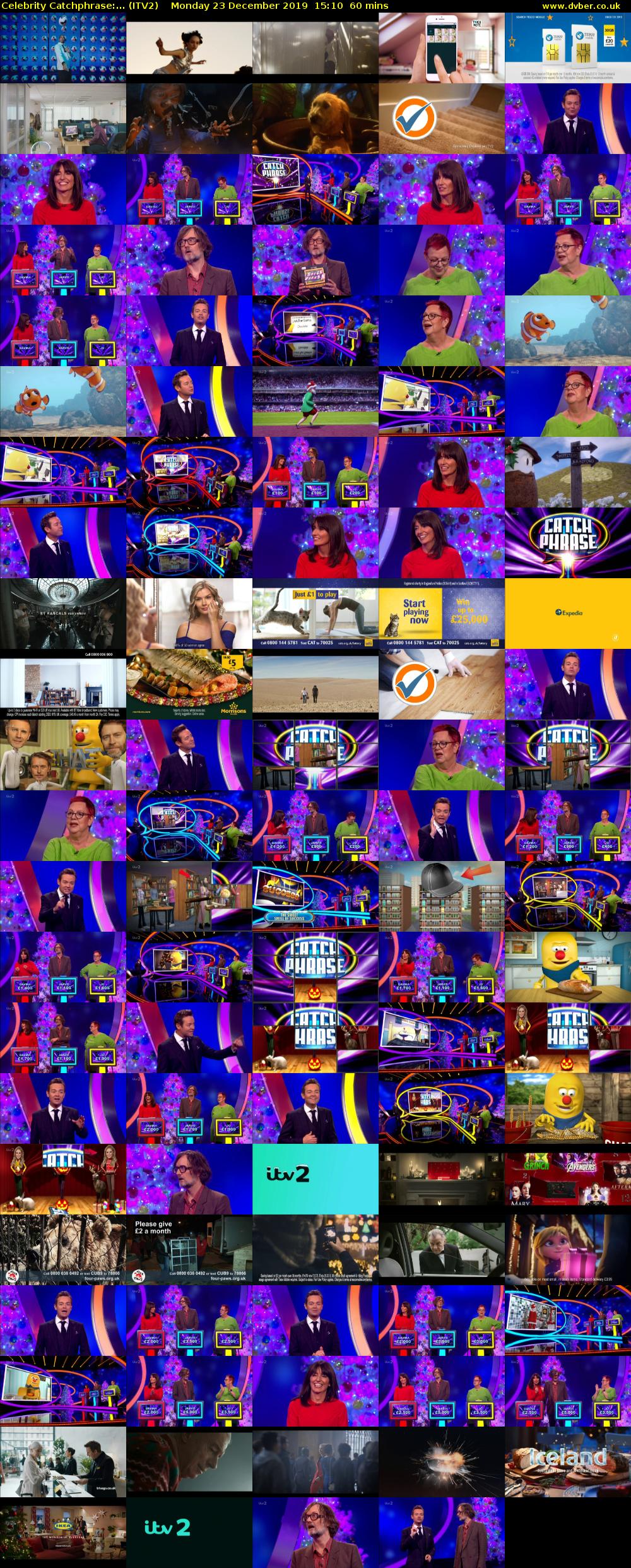 Celebrity Catchphrase:... (ITV2) Monday 23 December 2019 15:10 - 16:10