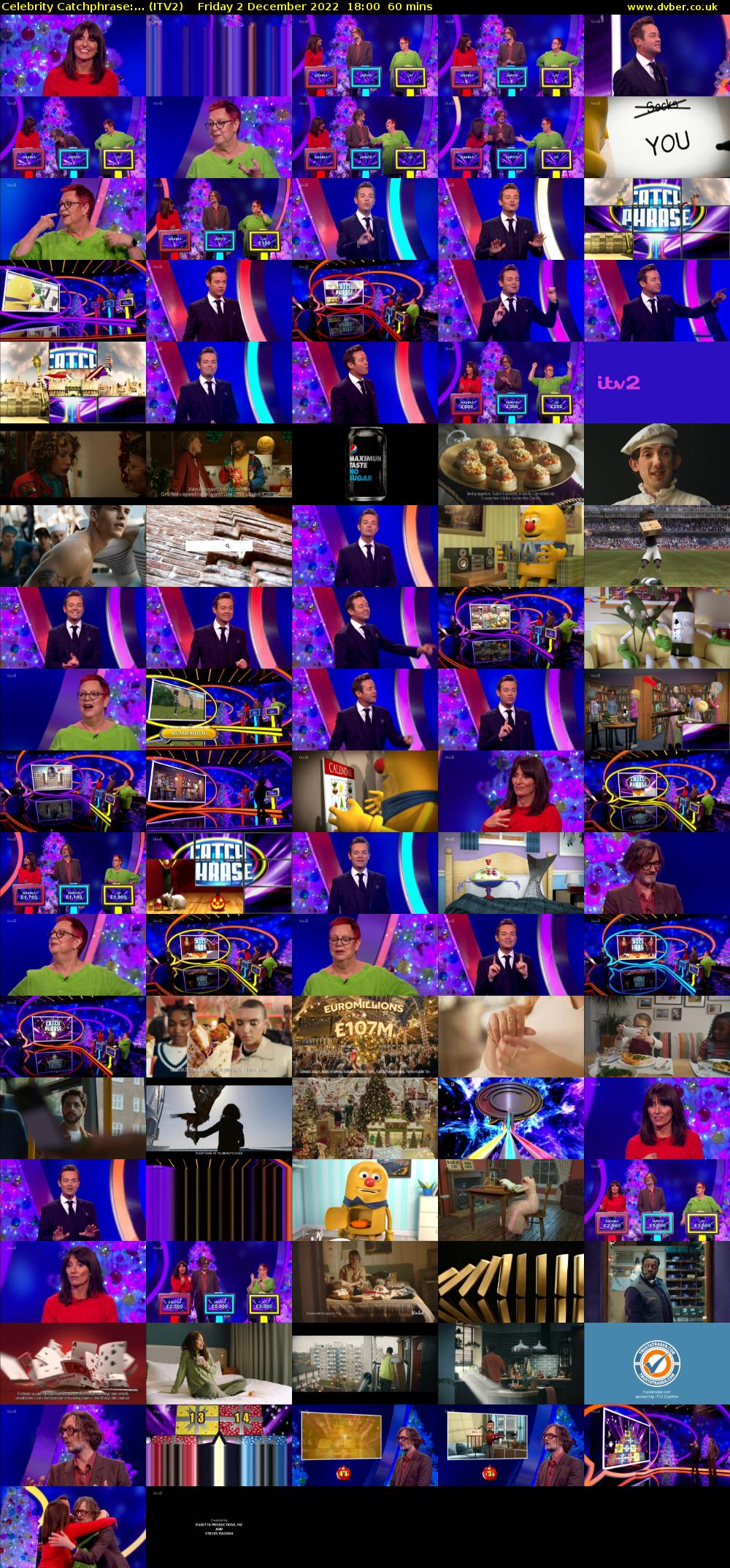 Celebrity Catchphrase:... (ITV2) Friday 2 December 2022 18:00 - 19:00