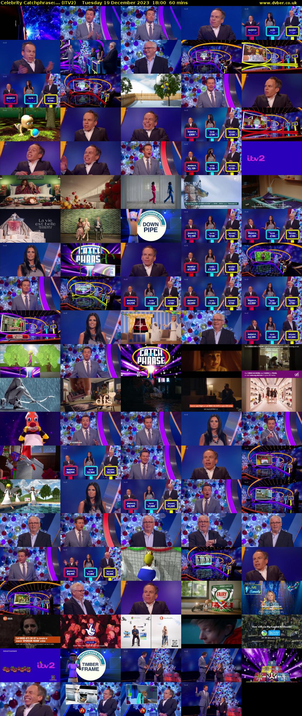 Celebrity Catchphrase:... (ITV2) Tuesday 19 December 2023 18:00 - 19:00