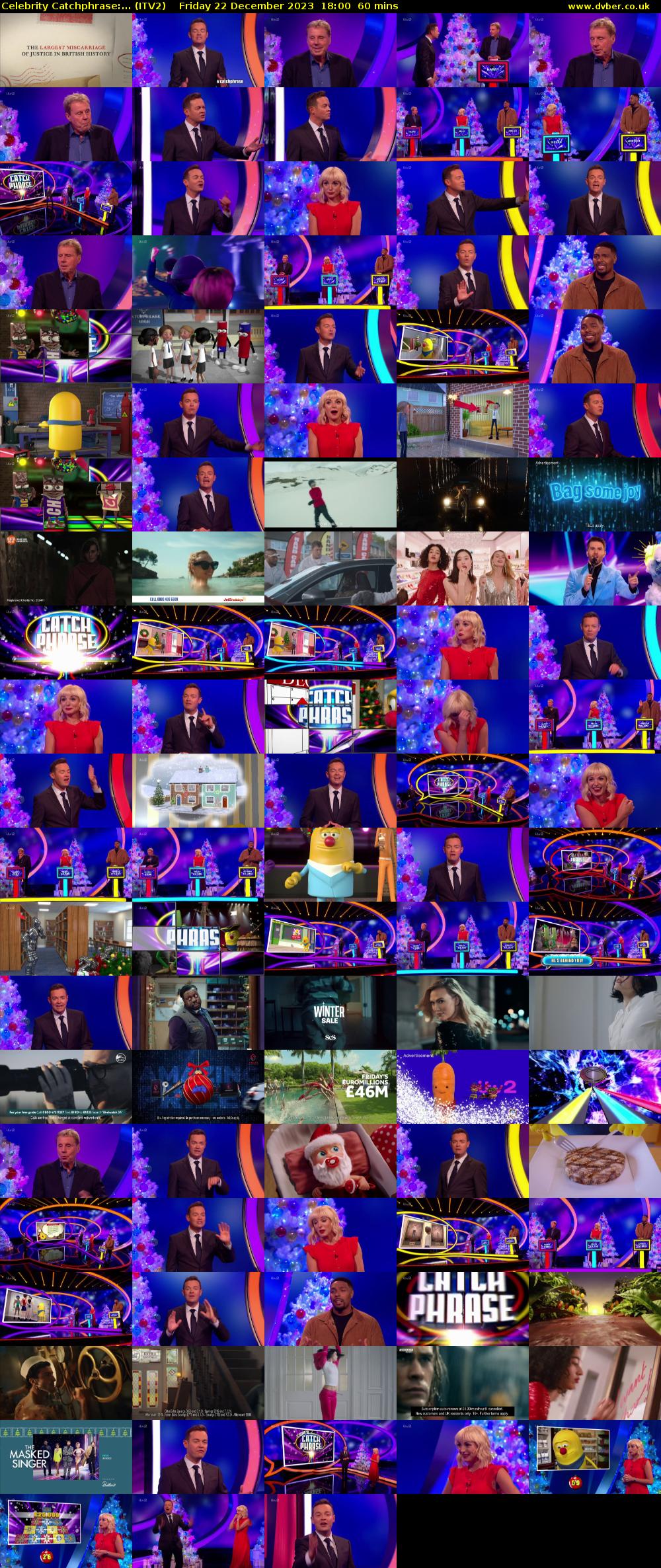 Celebrity Catchphrase:... (ITV2) Friday 22 December 2023 18:00 - 19:00