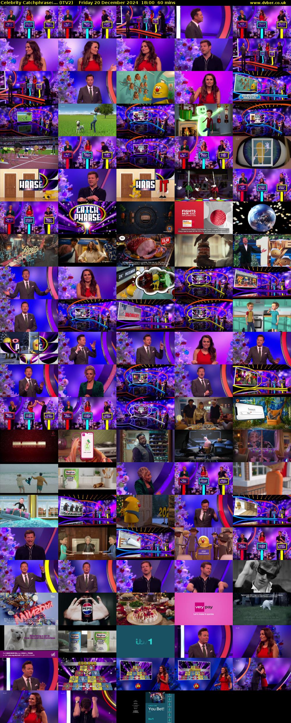 Celebrity Catchphrase:... (ITV2) Friday 20 December 2024 18:00 - 19:00