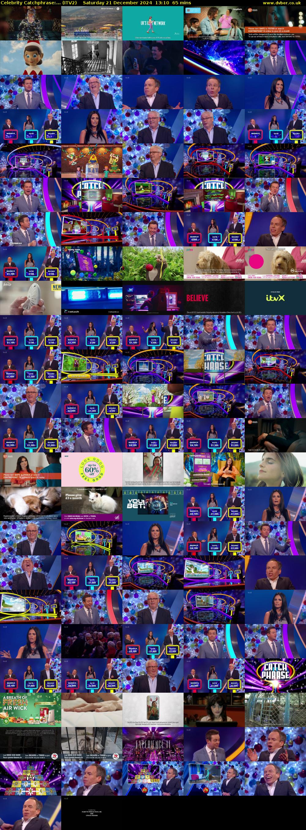 Celebrity Catchphrase:... (ITV2) Saturday 21 December 2024 13:10 - 14:15