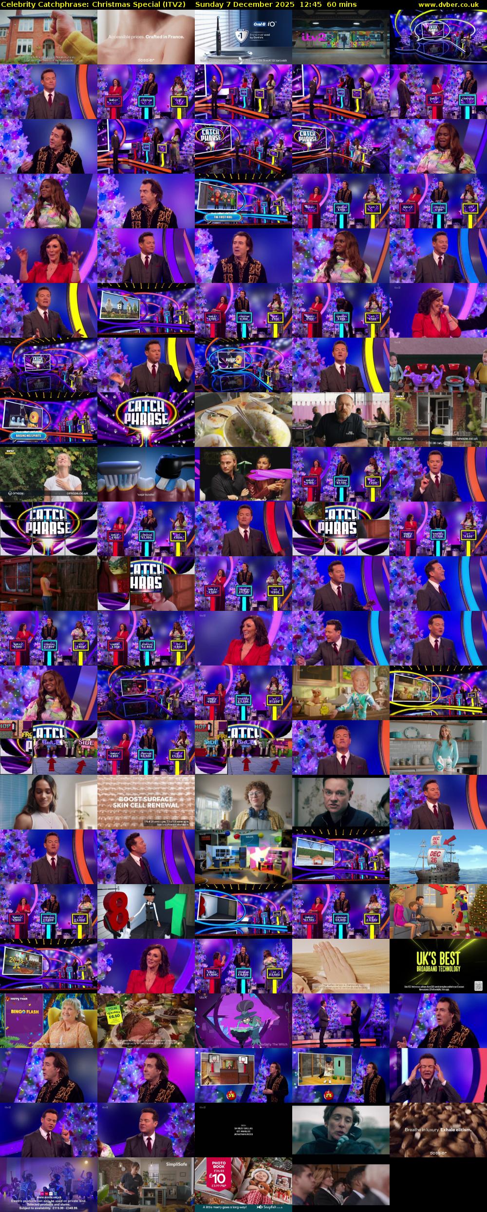Celebrity Catchphrase: Christmas Special (ITV2) Sunday 7 December 2025 12:45 - 13:45