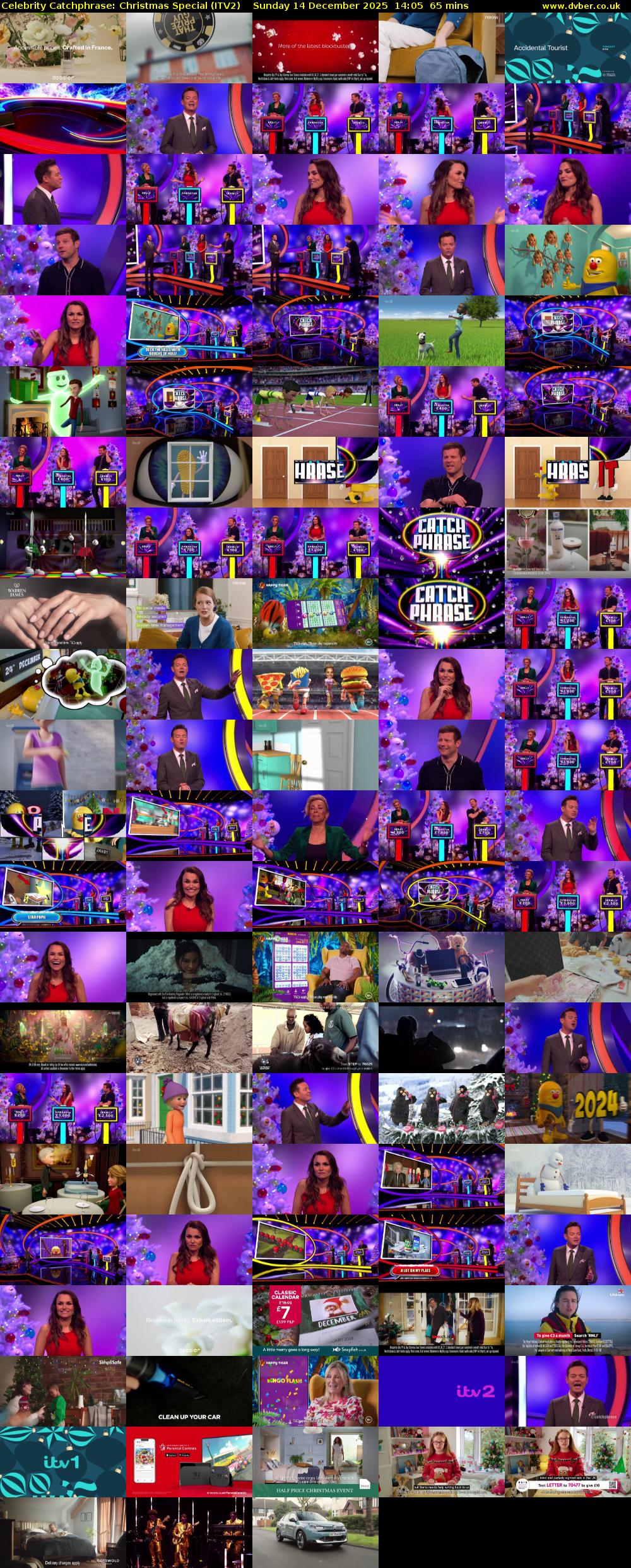 Celebrity Catchphrase: Christmas Special (ITV2) Sunday 14 December 2025 14:05 - 15:10
