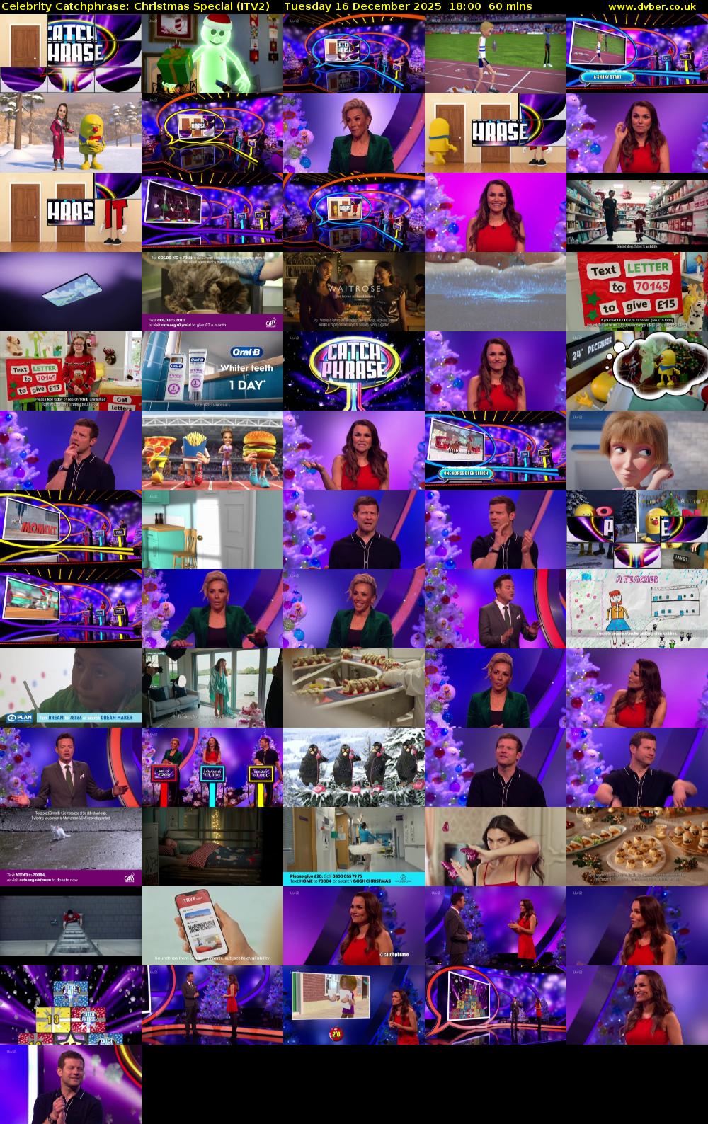 Celebrity Catchphrase: Christmas Special (ITV2) Tuesday 16 December 2025 18:00 - 19:00