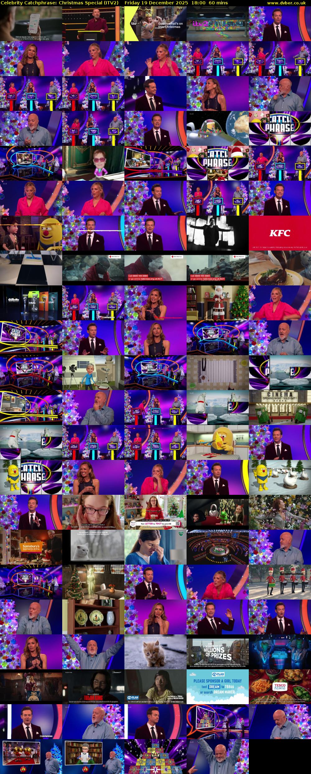 Celebrity Catchphrase: Christmas Special (ITV2) Friday 19 December 2025 18:00 - 19:00