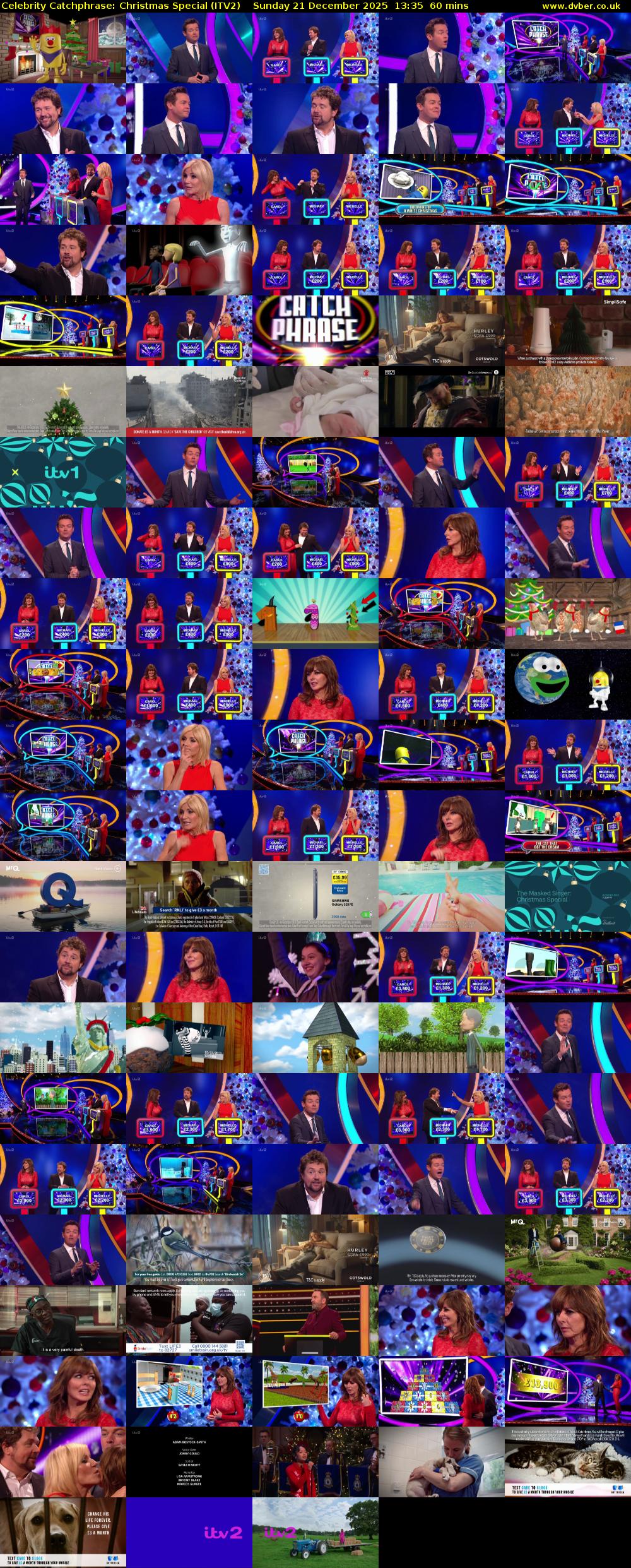 Celebrity Catchphrase: Christmas Special (ITV2) Sunday 21 December 2025 13:35 - 14:35