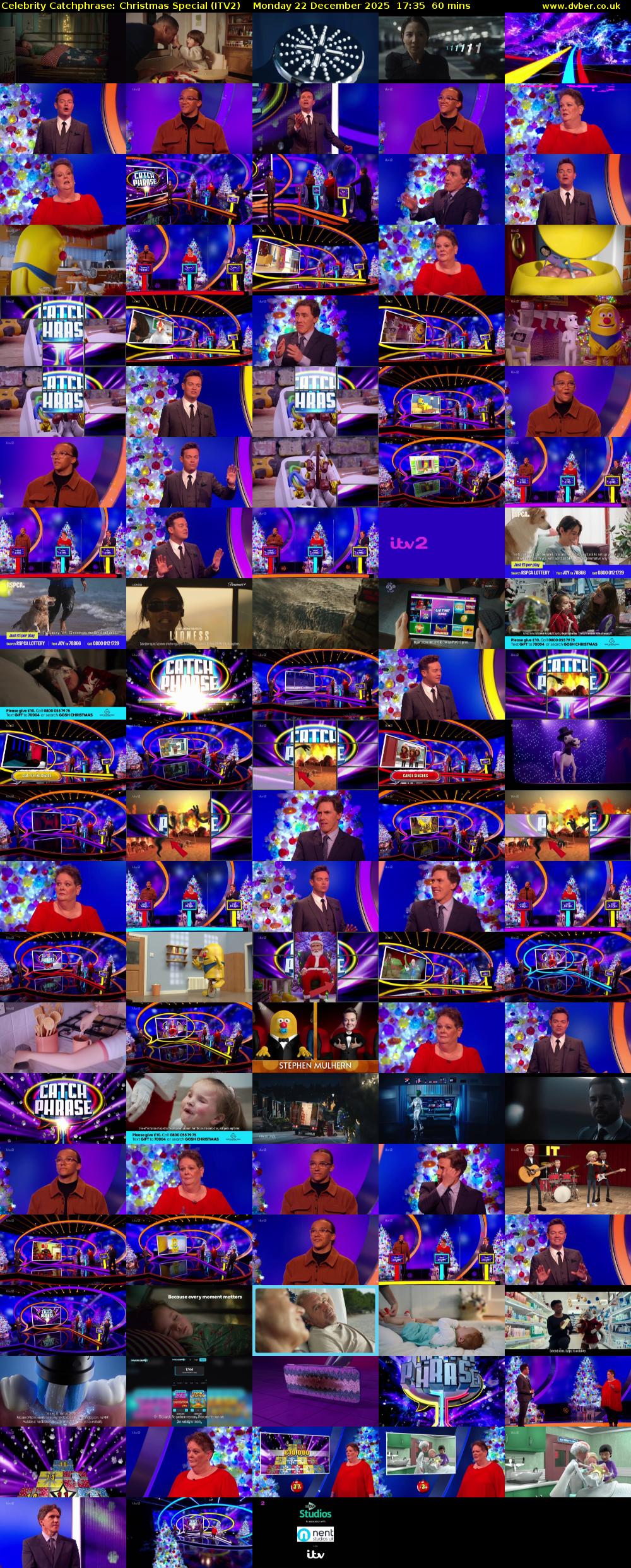 Celebrity Catchphrase: Christmas Special (ITV2) Monday 22 December 2025 17:35 - 18:35