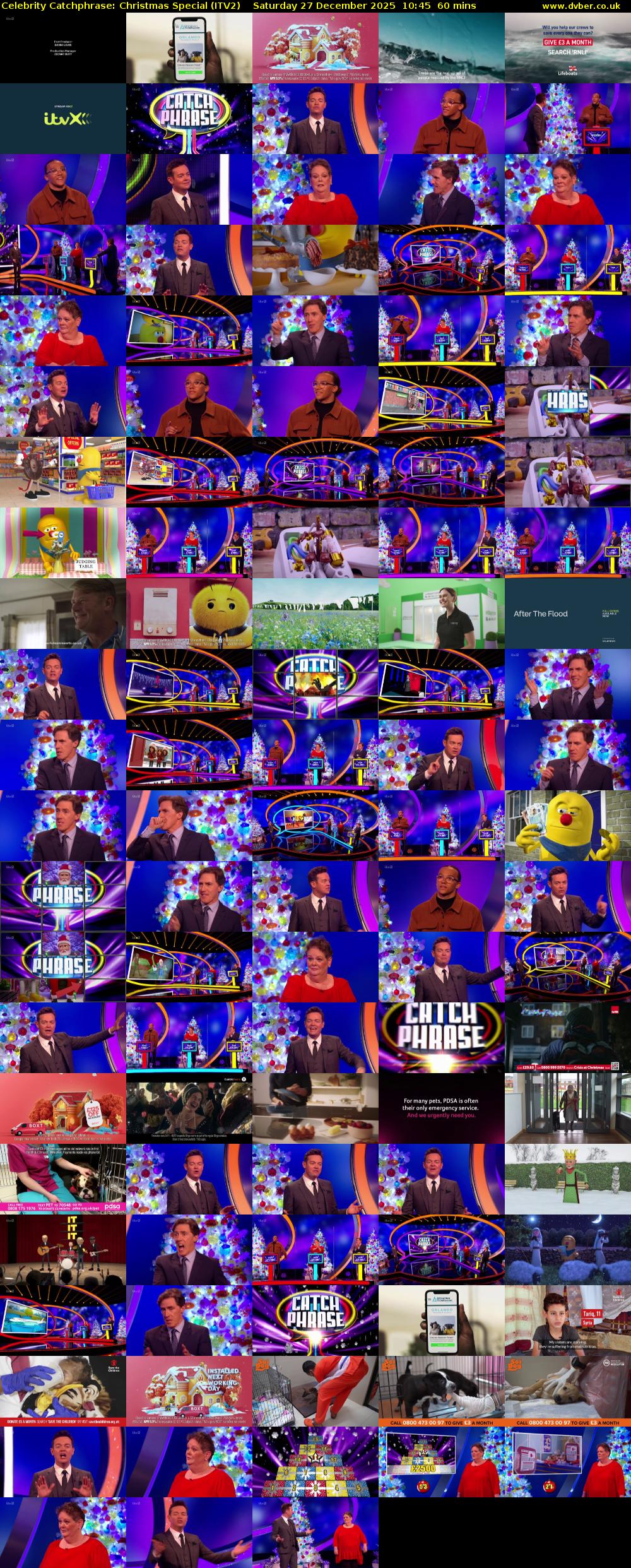 Celebrity Catchphrase: Christmas Special (ITV2) Saturday 27 December 2025 10:45 - 11:45