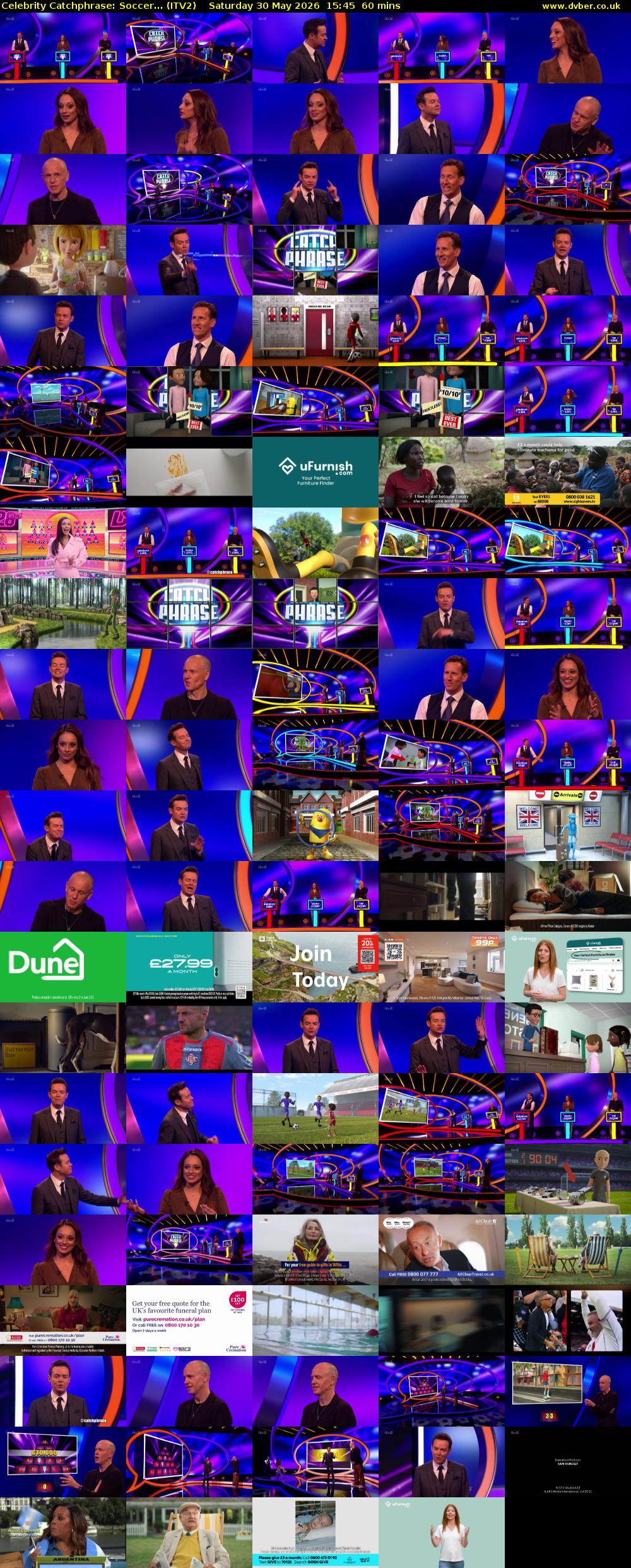 Celebrity Catchphrase: Soccer... (ITV2) Saturday 30 May 2026 15:45 - 16:45