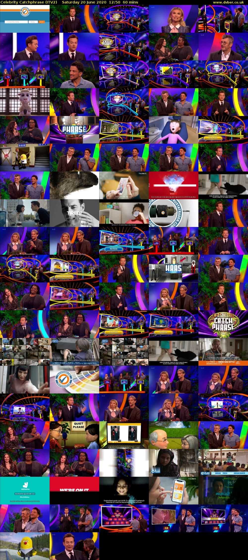 Celebrity Catchphrase (ITV2) Saturday 20 June 2020 12:50 - 13:50