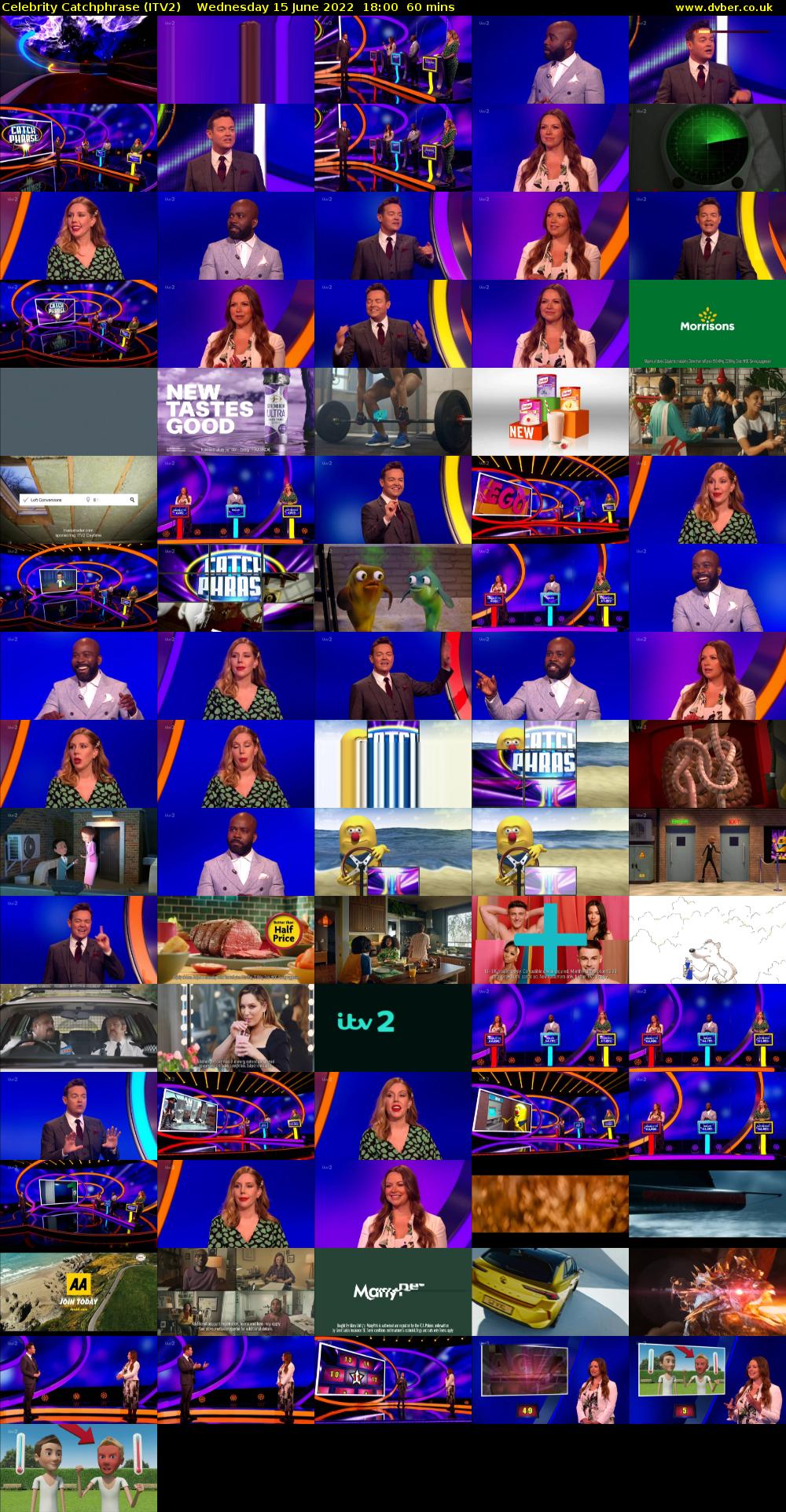 Celebrity Catchphrase (ITV2) Wednesday 15 June 2022 18:00 - 19:00